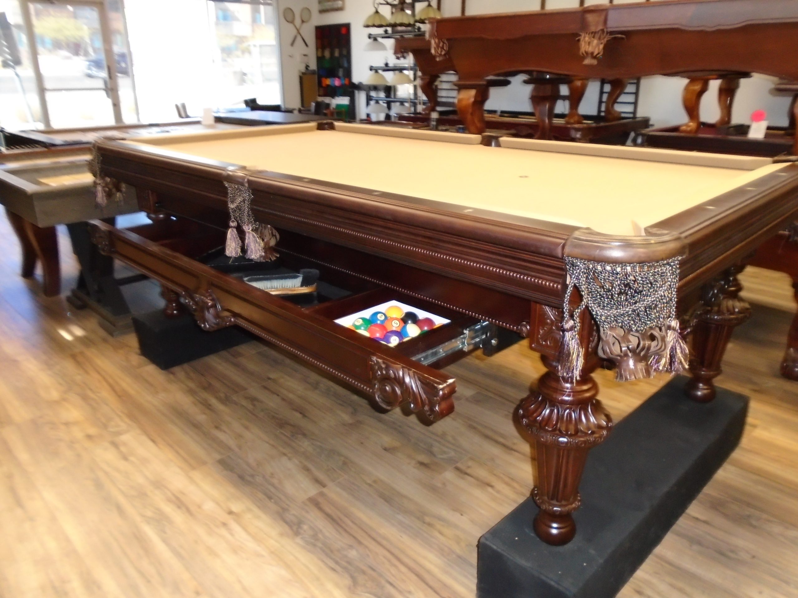 8' American Heritage Santini Pool Table w/Drawer